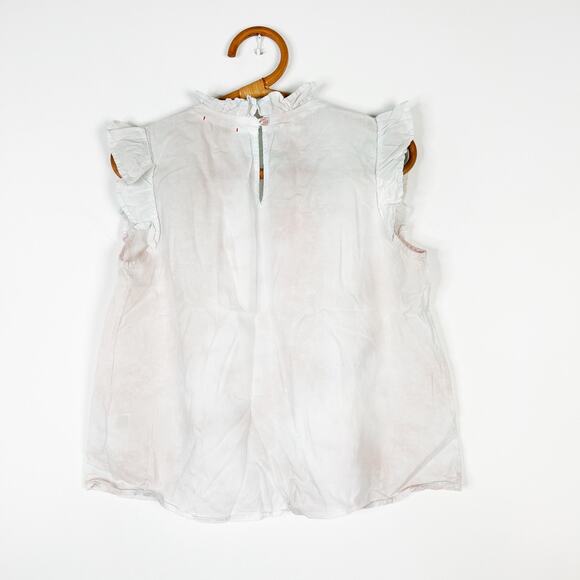 Stark X lightweight cotton tie dye ruffle collar top blouse Size XS - Picture 5 of 7